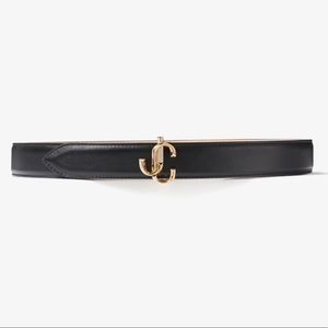 NWOT Jimmy Choo Felisa
Black Leather Belt with JC Emblem